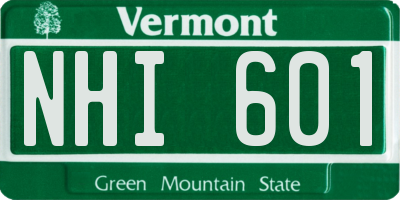 VT license plate NHI601