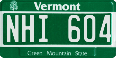 VT license plate NHI604
