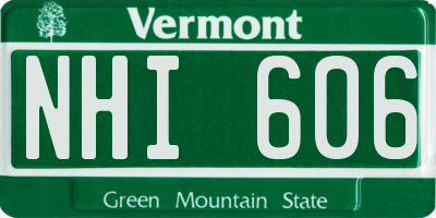 VT license plate NHI606
