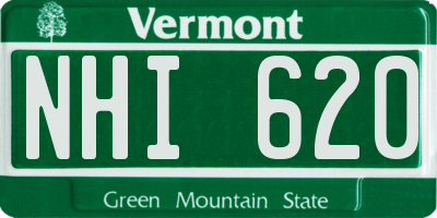 VT license plate NHI620