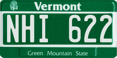 VT license plate NHI622