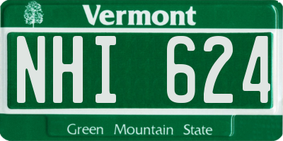 VT license plate NHI624