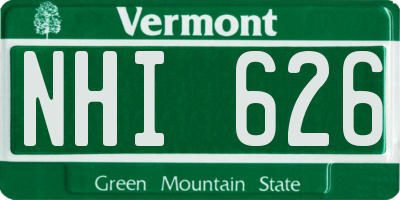 VT license plate NHI626