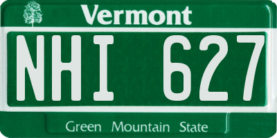VT license plate NHI627