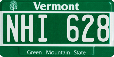 VT license plate NHI628