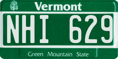 VT license plate NHI629