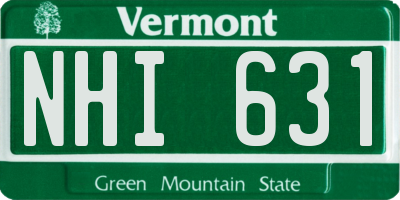 VT license plate NHI631