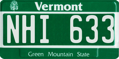 VT license plate NHI633