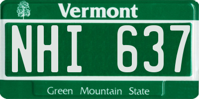 VT license plate NHI637