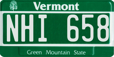 VT license plate NHI658