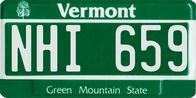 VT license plate NHI659