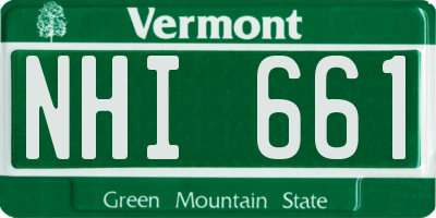VT license plate NHI661