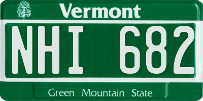 VT license plate NHI682