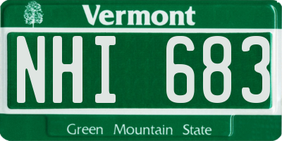 VT license plate NHI683