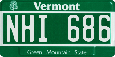 VT license plate NHI686