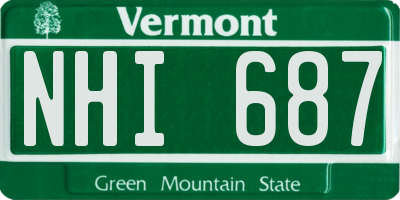 VT license plate NHI687