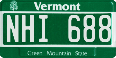 VT license plate NHI688