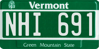 VT license plate NHI691