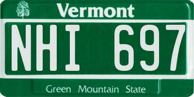 VT license plate NHI697
