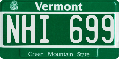 VT license plate NHI699