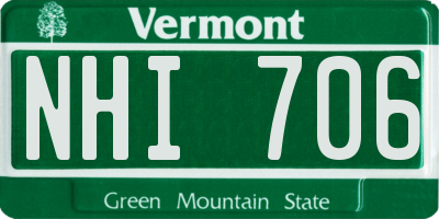VT license plate NHI706