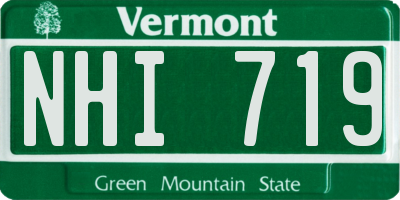 VT license plate NHI719