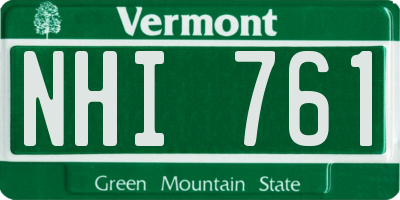 VT license plate NHI761