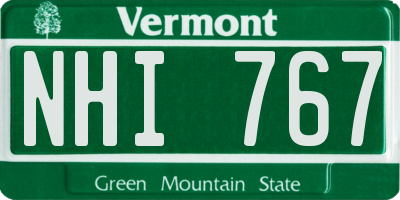 VT license plate NHI767