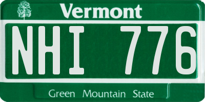 VT license plate NHI776