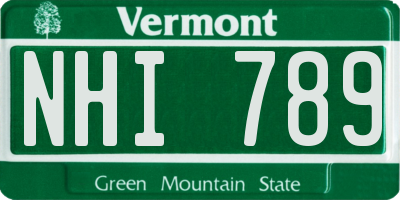 VT license plate NHI789