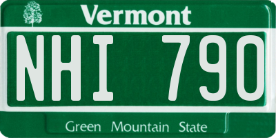 VT license plate NHI790