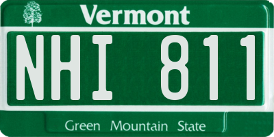 VT license plate NHI811