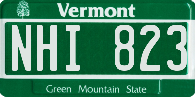 VT license plate NHI823