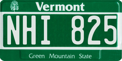 VT license plate NHI825