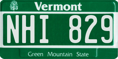 VT license plate NHI829