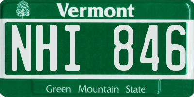 VT license plate NHI846