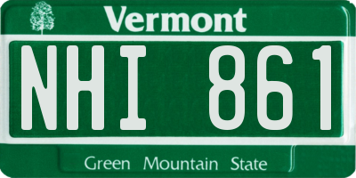 VT license plate NHI861
