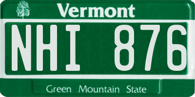VT license plate NHI876