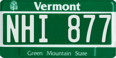 VT license plate NHI877