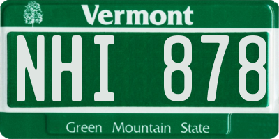 VT license plate NHI878