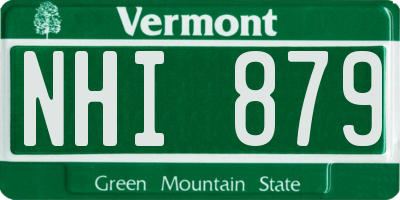VT license plate NHI879