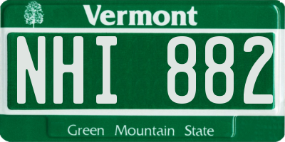 VT license plate NHI882