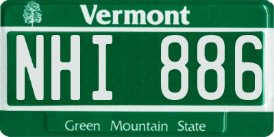 VT license plate NHI886