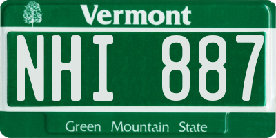 VT license plate NHI887
