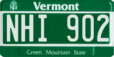 VT license plate NHI902