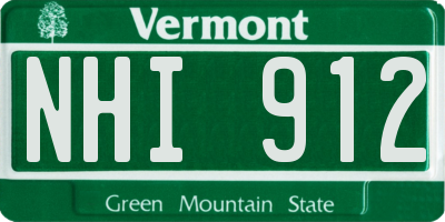 VT license plate NHI912