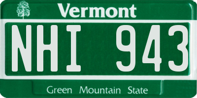 VT license plate NHI943