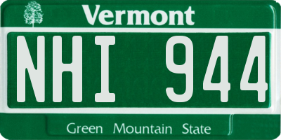 VT license plate NHI944