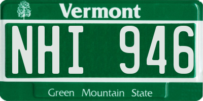 VT license plate NHI946