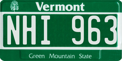 VT license plate NHI963